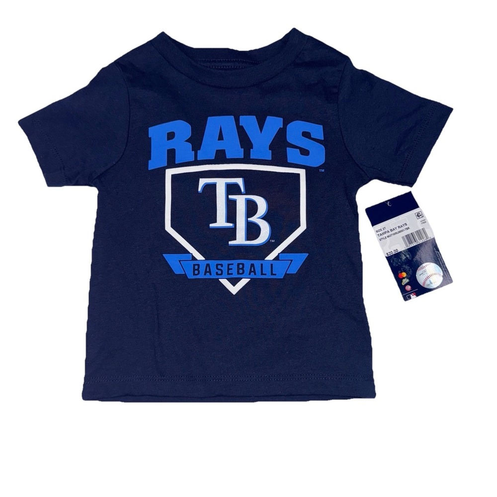MLB‎ Tampa Bay Rays Toddler's Blue Fan T-Shirt 2t, New With Tags